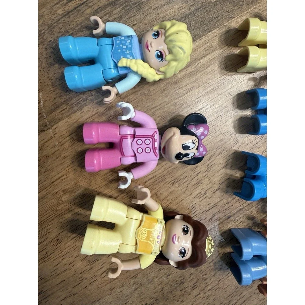 Lego Duplo Figures Lot 17 Disney Minnie Elsa Olaf Belle Animal Family